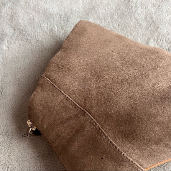 Express Vegan Faux Suede Pointed Toe High Heel Ankle Bootie Boots Sz 10 - Picture 12 of 14